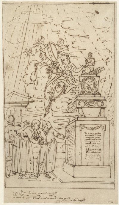 Figuras en un monumento funerario de Johannes van Dregt