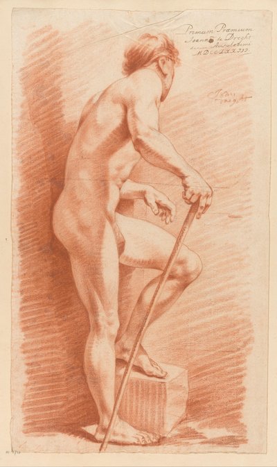 Desnudo masculino de pie, vista lateral (1er premio 1773) de Johannes van Dregt