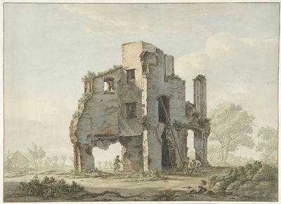 Demolición de las ruinas de la Abadía de Rijnsburg de Johannes van Lexmond