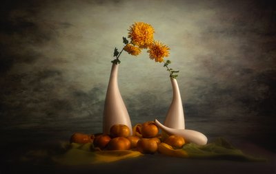 Naturaleza muerta de la cosecha de otoño de John-Mei Zhong