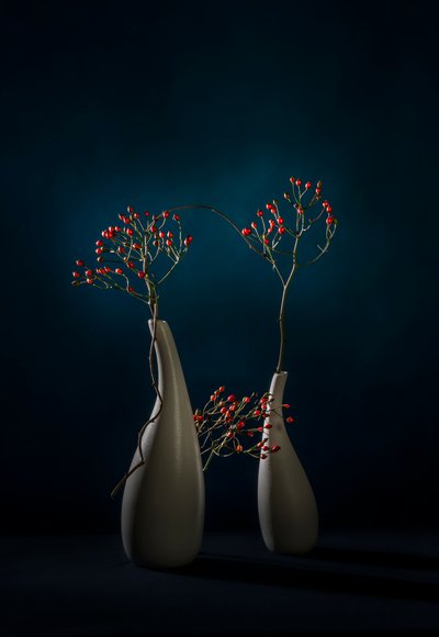 Jarrones modernos «Red Berries» de John-Mei Zhong