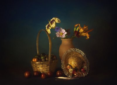 Naturaleza muerta rústica de otoño de John-Mei Zhong