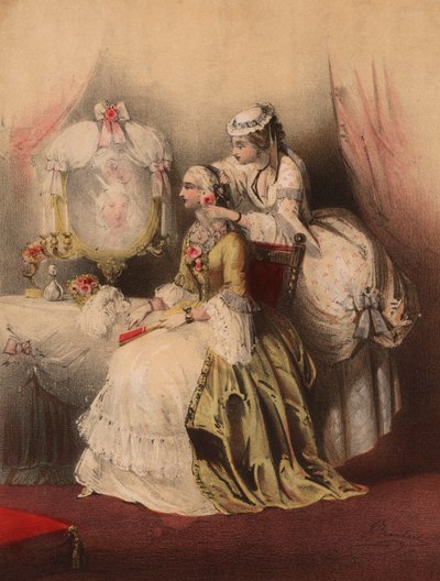 María Antonieta con su doncella de John (after) Brandard