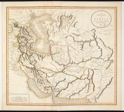 Un mapa de Persia de John (after) Cary