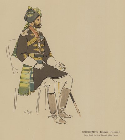Oficial del 17º de Caballería de Bengala de John (after) Charlton