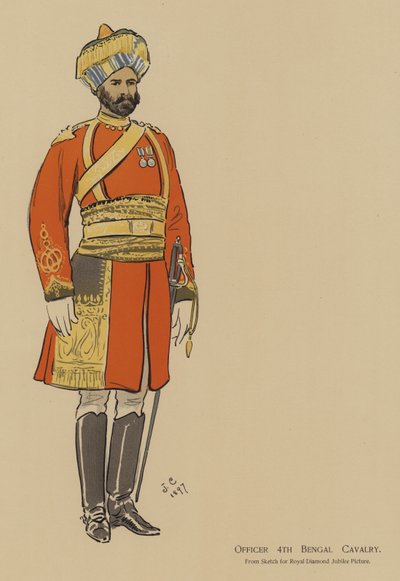 Oficial de la 4ª Caballería de Bengala de John (after) Charlton