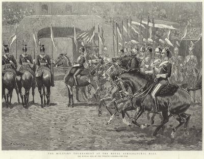 El torneo militar en el Royal Agricultural Hall (grabado) de John (after) Charlton