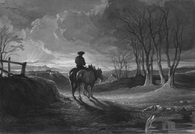 Ilustración para La Noche del Cottar por Robert Burns, Verso II (grabado) de John (after) Faed