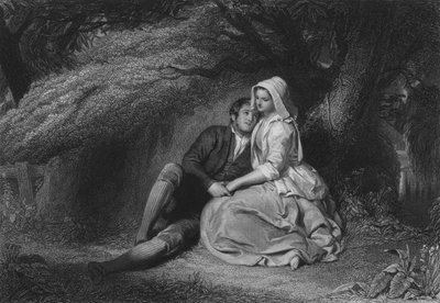 Ilustración para La noche del sábado del campesino de Robert Burns, Verso IX de John (after) Faed