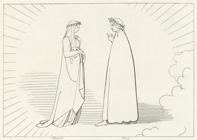 Beatriz y Dante, Paraíso, Canto 7 de John (after) Flaxman