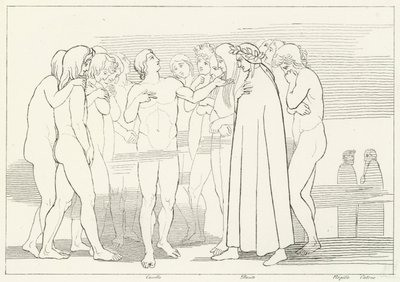 La Canción de Casella, Purgatorio, Canto 2 de John (after) Flaxman