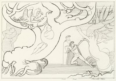 Bosque de las Harpías, Infierno, Canto 13 (grabado) de John (after) Flaxman