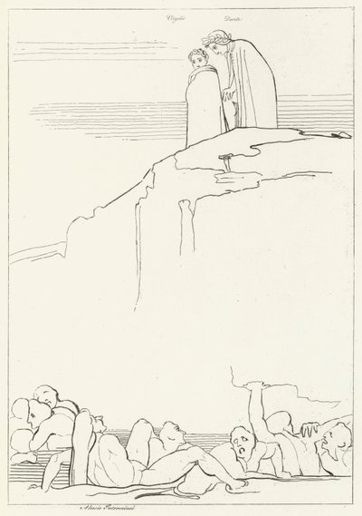 Malebolge, Infierno, Canto 18 (grabado) de John (after) Flaxman