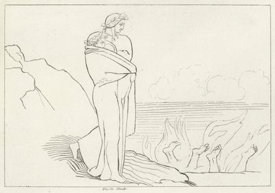 El Golfo de la Simonia, Infierno, Canto 19 de John (after) Flaxman