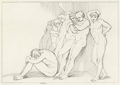 Los Negligentes, Purgatorio, Canto 4 de John (after) Flaxman