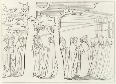 La Procesión de los Ancianos, Purgatorio, Canto 29 (grabado) de John (after) Flaxman