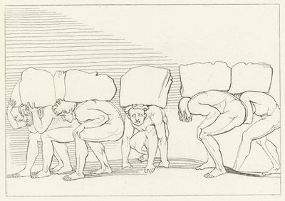 Los orgullosos, Purgatorio, Canto 11 (grabado) de John (after) Flaxman