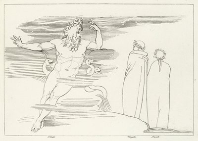 La región de Plutón, Infierno, Canto 7 de John (after) Flaxman