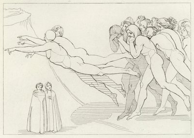 La Región del Egoísmo, Purgatorio, Canto 18 (grabado) de John (after) Flaxman