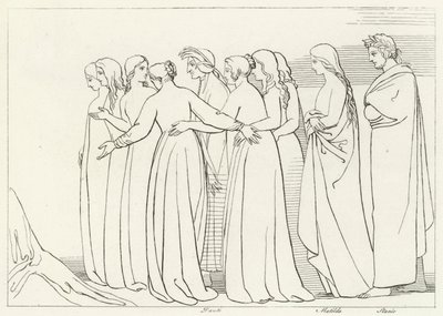 El Río Eunoe, Purgatorio, Canto 33 de John (after) Flaxman