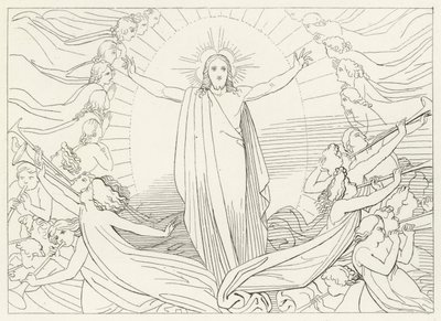 El triunfo de Cristo, Paraíso, Canto 23 de John (after) Flaxman