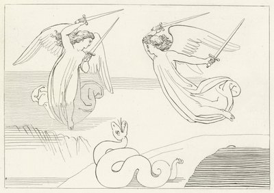 El Valle, Purgatorio, Canto 8 de John (after) Flaxman