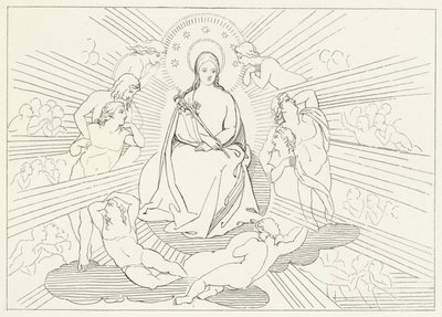 La Virgen María, Paraíso, Canto 31 de John (after) Flaxman