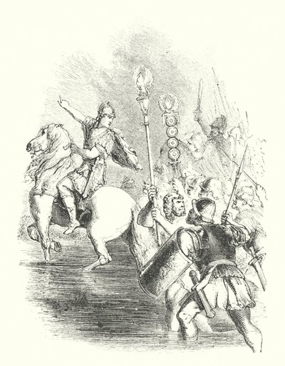 César cruzando el Rubicón de John (after) Gilbert