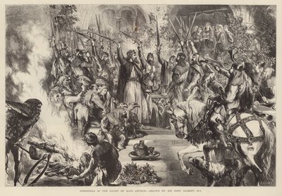 Navidad en la corte del Rey Arturo de John (after) Gilbert