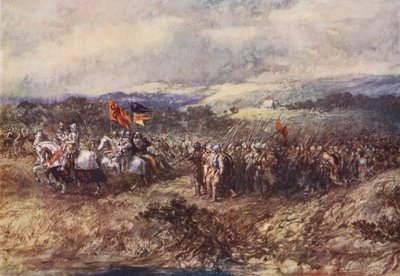 El regreso de Iván el Terrible a Moscú tras la conquista de Kazán (litografía en color) de John (after) Gilbert