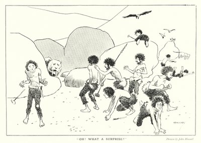 Escenas primigenias: "¡Oh! ¡Qué sorpresa!" (litografía) de John (after) Hassall