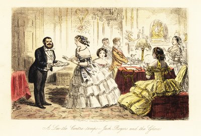 Té de la tarde en un salón victoriano de John (after) Leech