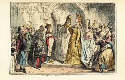 Rey Enrique VI de Inglaterra casado con Margarita de Anjou en la Abadía de Titchfield, 23 de abril de 1445 de John (after) Leech