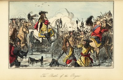 Rey Guillermo II cruzando el río en la Batalla del Boyne, Irlanda de John (after) Leech