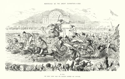 Memoriales de la Gran Exposición de 1851, La Gran Carrera de Derby de Mil Ochocientos Cincuenta y Uno (grabado) de John (after) Leech