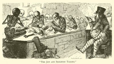 El judío y los sastres esqueléticos (grabado) de John (after) Leech