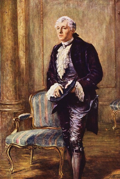 Retrato de Sir Charles Wyndham, como David Garrick (litografía en color) de John (after) Pettie