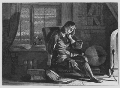 John Milton, Il Penseroso (grabado) de John (after) Phillip