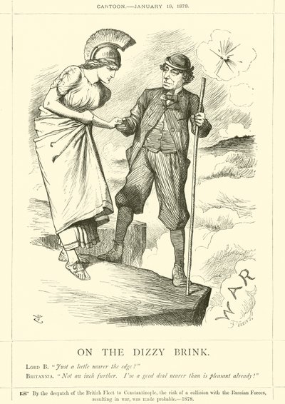 Al borde del vértigo (grabado) de John (after) Tenniel