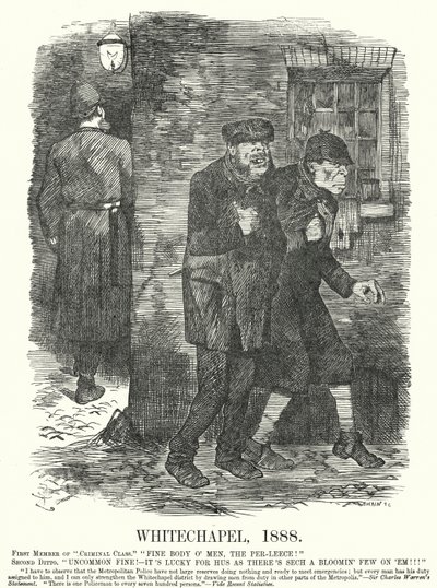 Caricatura de Punch: Whitechapel de John (after) Tenniel