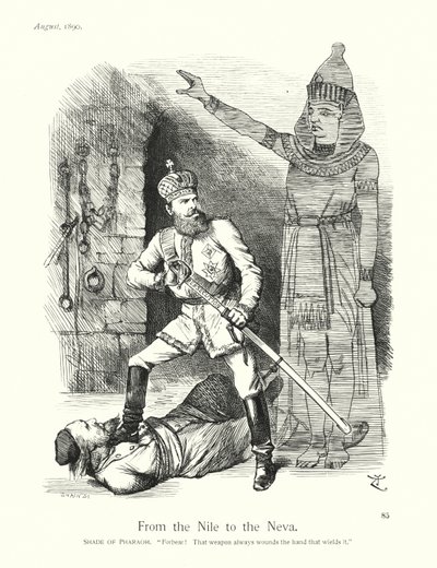 Viñeta de Sir John Tenniel: Del Nilo al Neva (grabado) de John (after) Tenniel