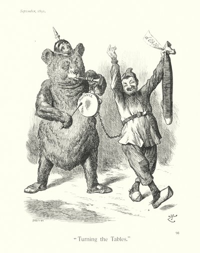Viñeta de Sir John Tenniel: "Turning the Tables" (grabado) de John (after) Tenniel