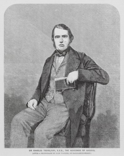 Sir Charles Trevelyan, administrador colonial británico (grabado) de John (after) Watkins