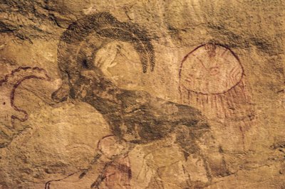 Muflón, pintura rupestre, Tassili n