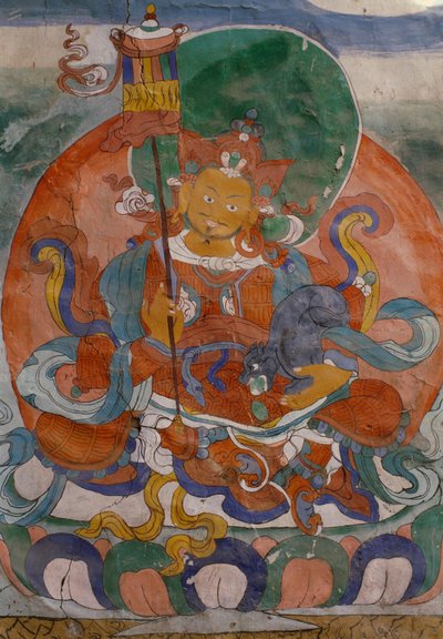 Pintura mural del Monasterio Lamaísta de Hemis, Ladakh, India de Walter Charles Mills