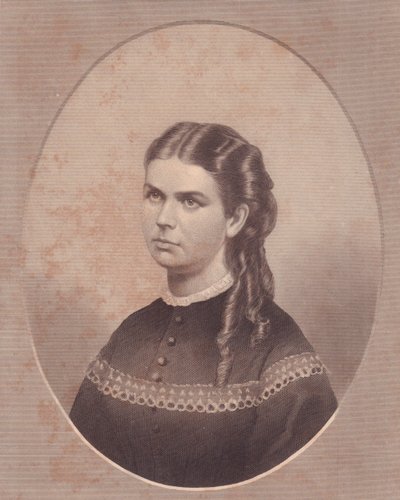 Retrato de Ada Kinsman (1845-1871), esposa del reverendo Edward Archibald Wanless, grabado por FE Jones, circa 1870 de Walter Charles Mills