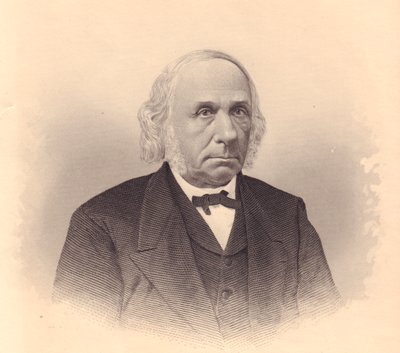Retrato del industrial estadounidense y pastor metodista Thomas T Tasker (1799-1892), grabado por FE Jones de ladies