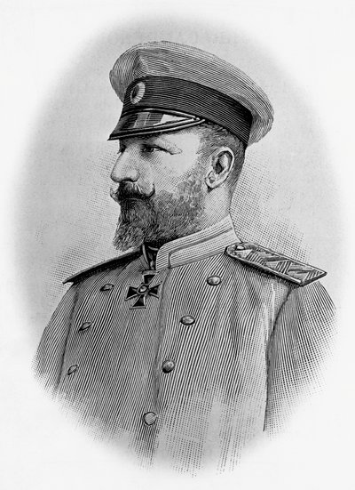 Retrato de Fernando I (1861-1948), Zar de Bulgaria, grabado de Walter Charles Mills