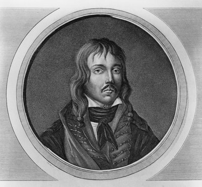Retrato de François Séverin Marceau-Desgraviers (1769-1796), general francés de las Guerras Revolucionarias, grabado de Walter Charles Mills