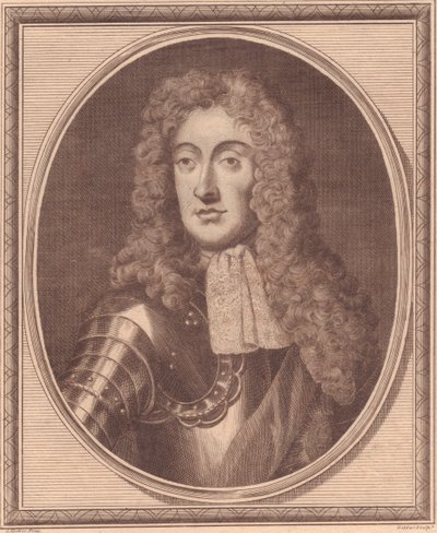 Retrato de Jacobo II de Inglaterra (1633-1701), grabado en cobre por John Goldar (1729-1795) de Walter Charles Mills